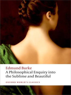 cover image of A Philosophical Enquiry into the Origin of our Ideas of the Sublime and the Beautiful